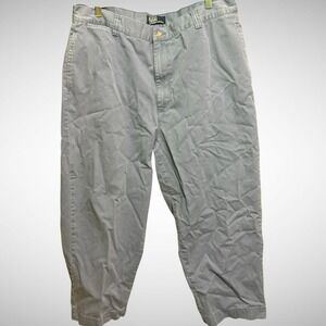 Vintage Polo Ralph Lauren Pants Mens 38 Solid Blue Chinos Pre Owned